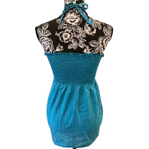 Y2K Vintage Halter Top Stretch Coquette Cottage Cottagecore Coastal Beach Summer - Picture 2 of 8